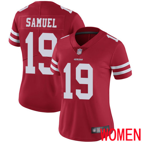 San Francisco 49ers Limited Red Women Deebo Samuel Home NFL Jersey #19 Vapor Untouchable